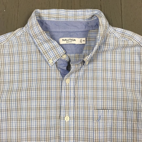 Nautica Slim Fit Plaid Long Sleeve Button Down - Picture 2 of 8